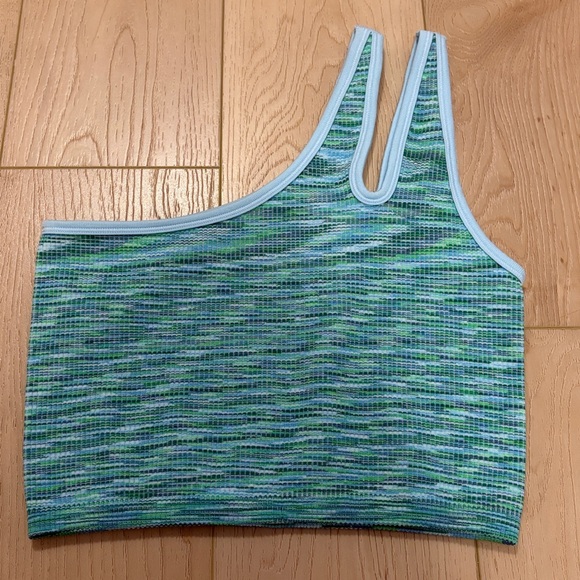 Offline by Aerie Split One Shoulder Long Line Sports Bra, sz S - Picture 2 of 7